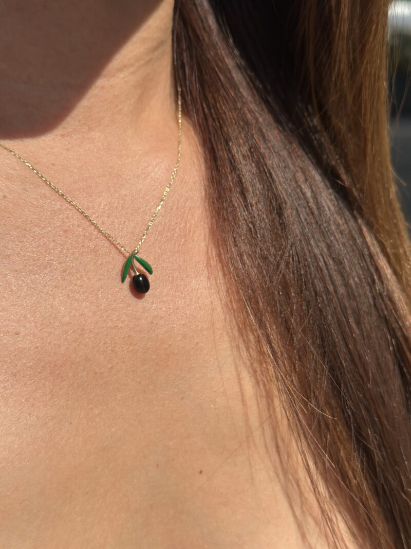 Olive d'Or schwarz- Kette mit Anhänger - 585er Gold - Juwelier Di-EL – Bild 4