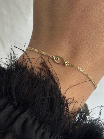 Fisch Ichthys dezent-Armband - 585er Gold - Juwelier Di-EL