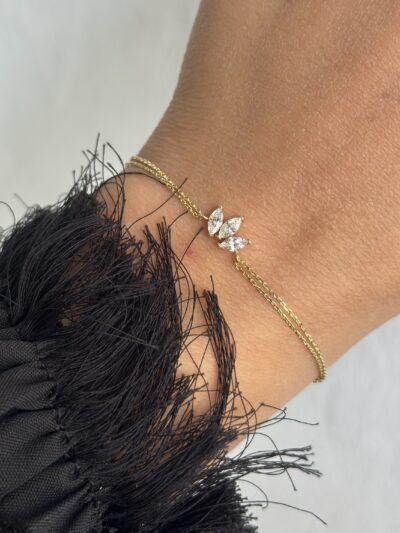 Blätter Trio-Armband - 585er Gold - Juwelier Di-EL