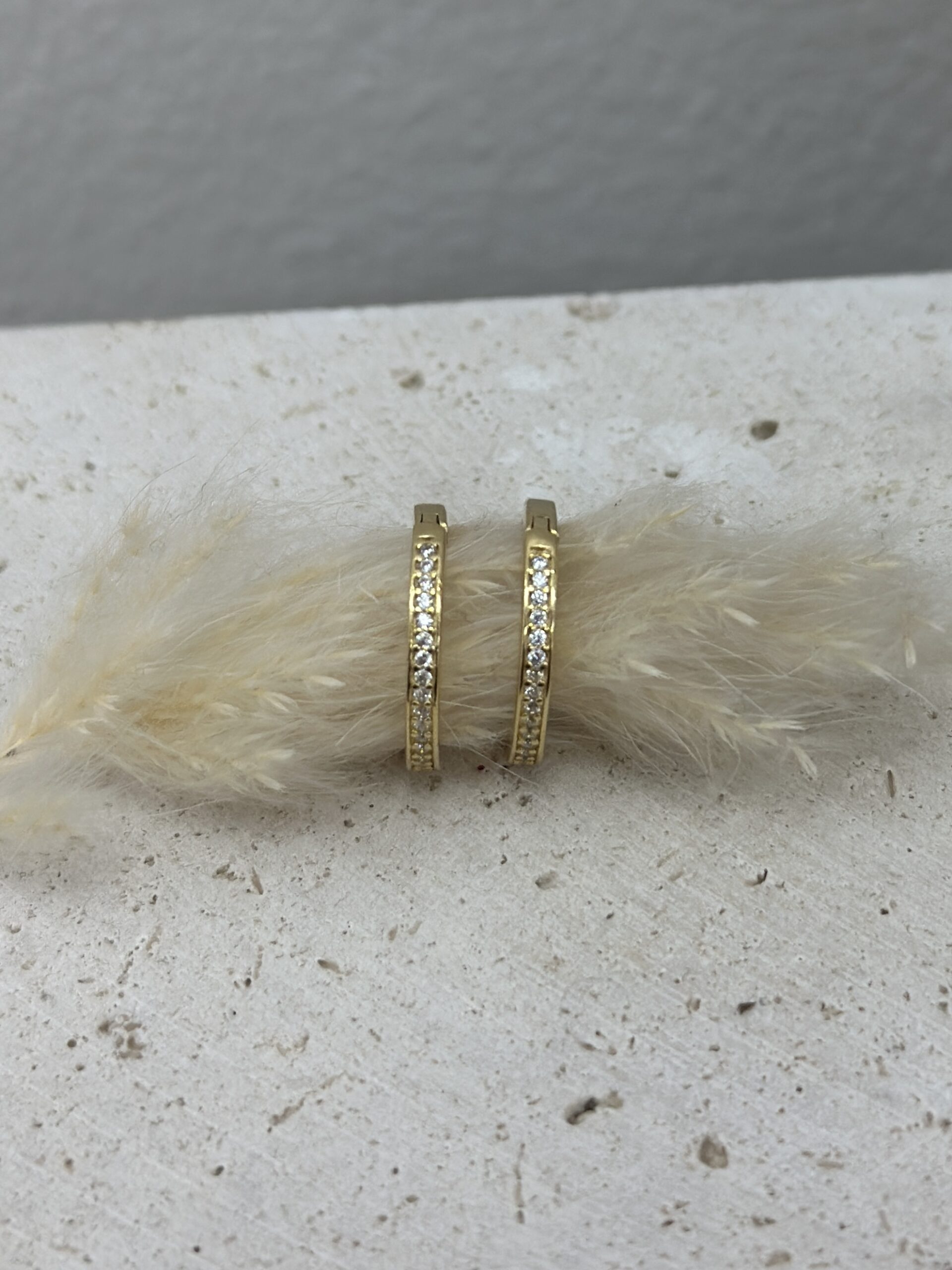 Zirkonia Eterna Creole-Ohrring - 585er Gold - Juwelier Di-EL – Bild 2