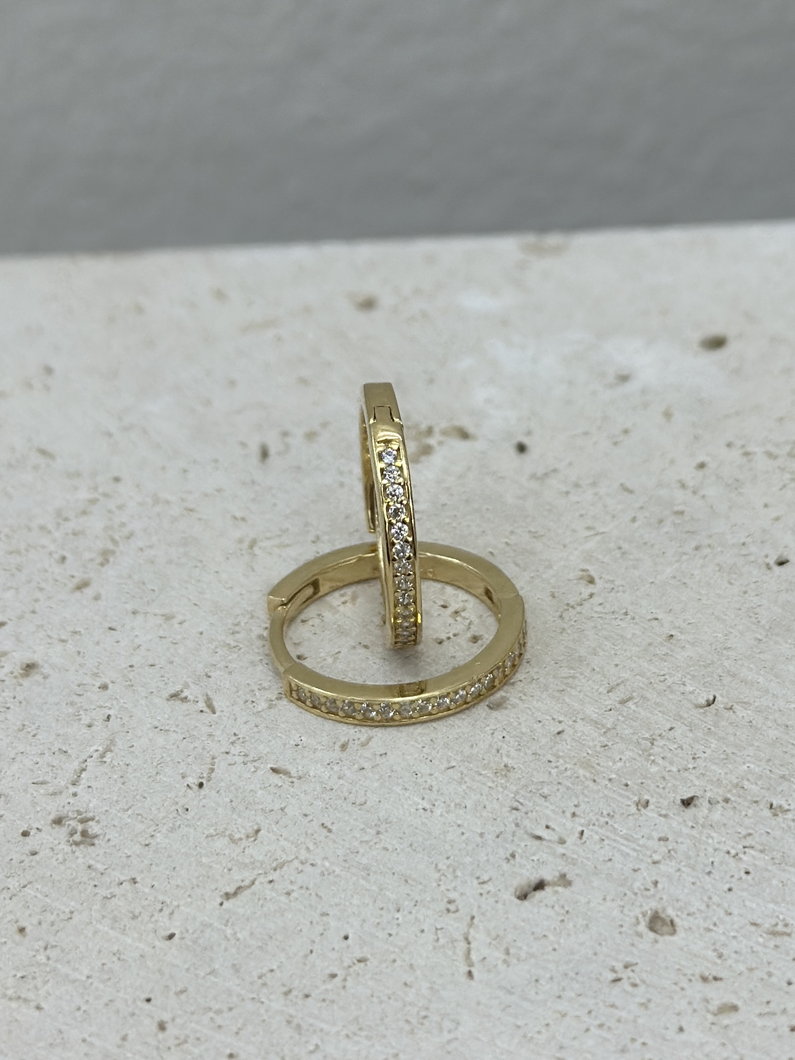 Zirkonia Eterna Creole-Ohrring - 585er Gold - Juwelier Di-EL