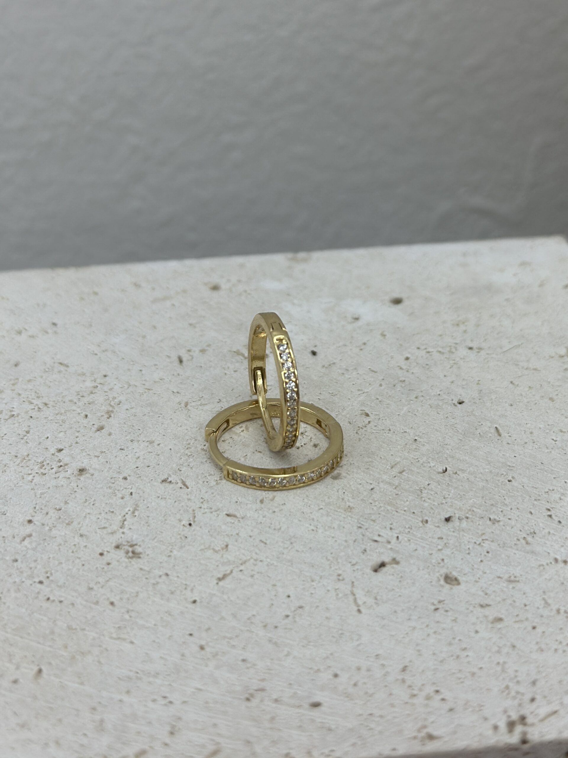 Zirkonia Eterna Creole-Ohrring - 585er Gold - Juwelier Di-EL – Bild 3