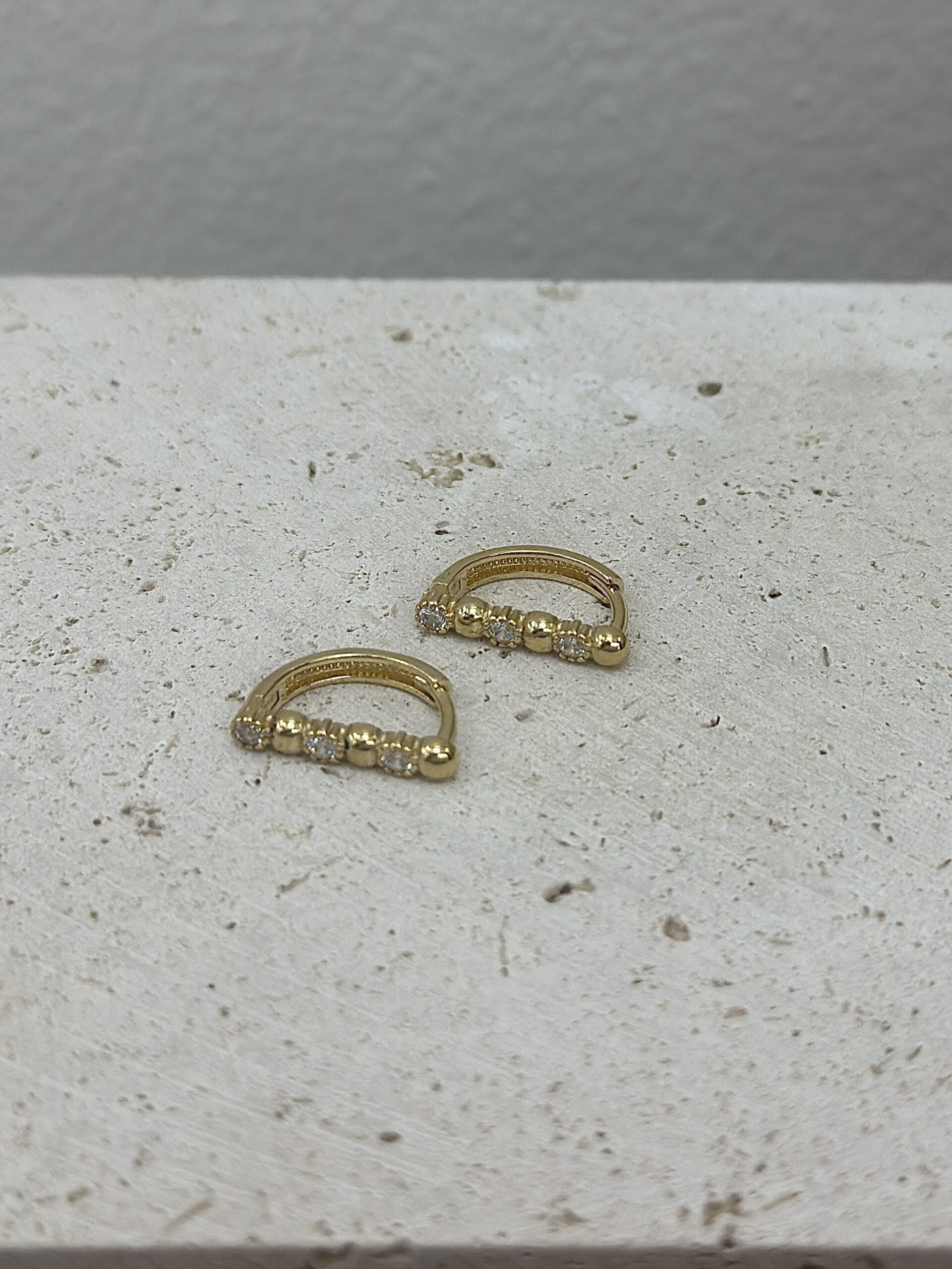 Sfera Zirkonia Creole -Ohrring - 585er Gold - Juwelier Di-EL – Bild 3