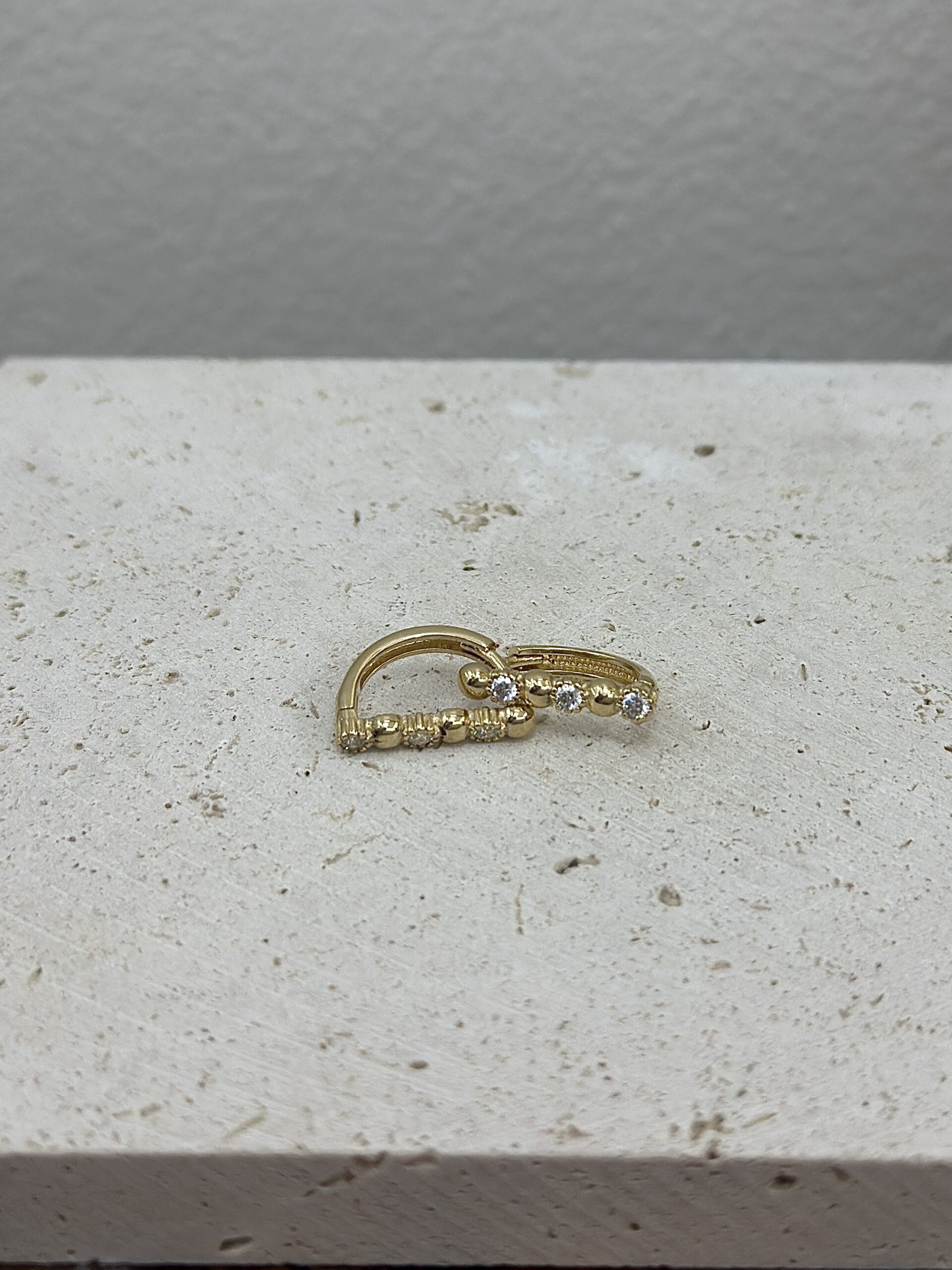 Sfera Zirkonia Creole -Ohrring - 585er Gold - Juwelier Di-EL