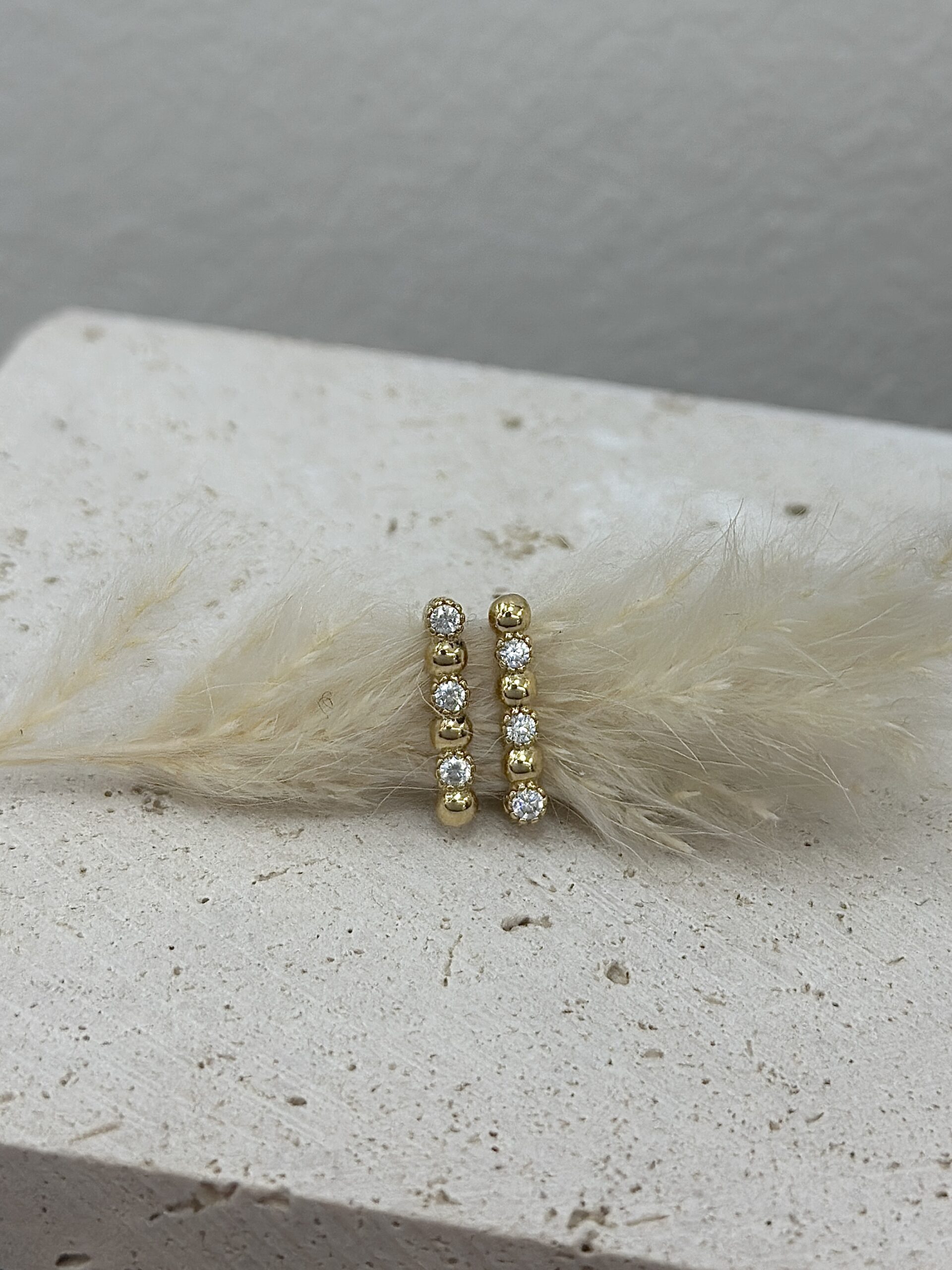 Sfera Zirkonia Creole -Ohrring - 585er Gold - Juwelier Di-EL – Bild 2