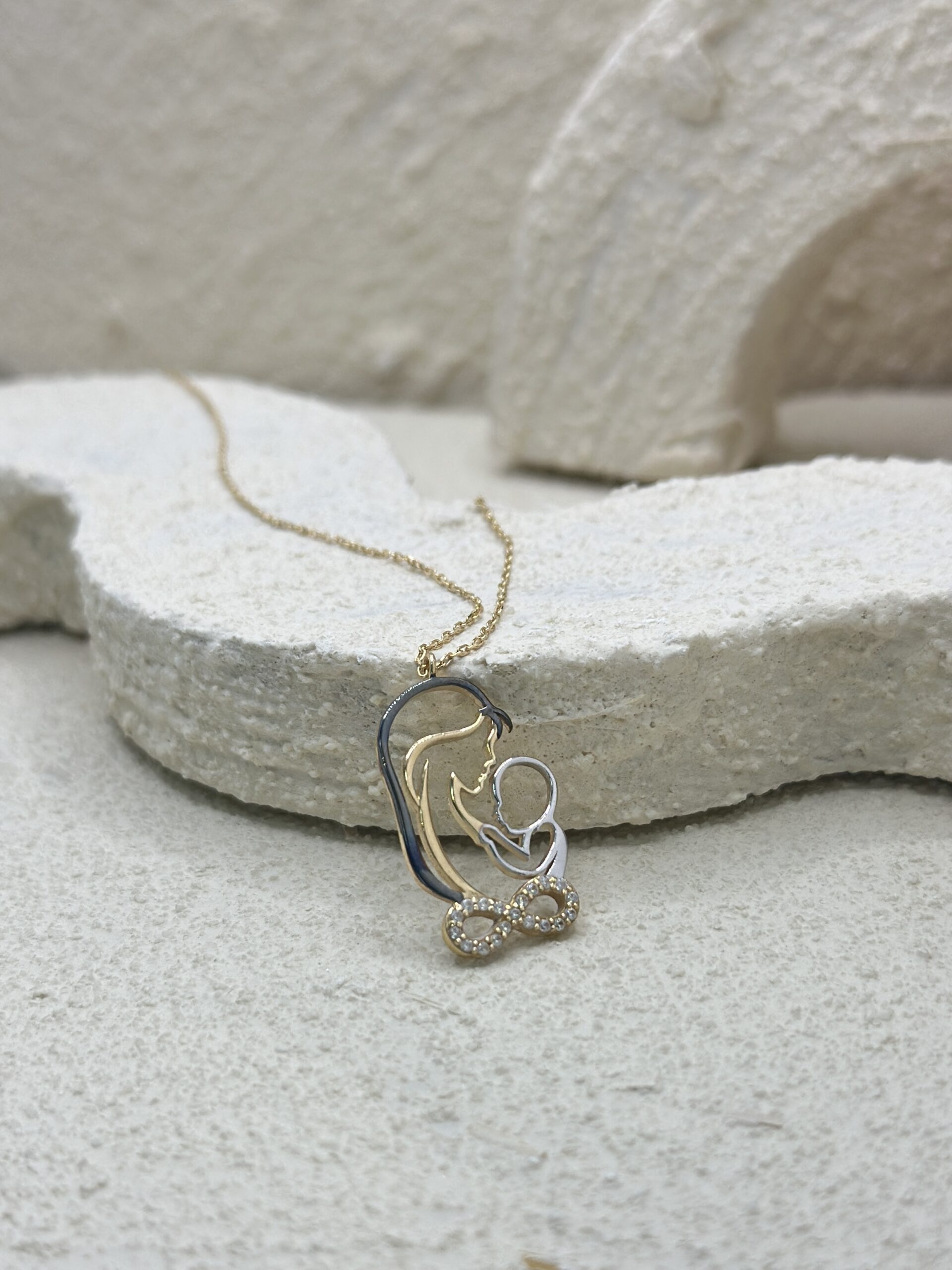 Mutter & Kind Infinity- Kette mit Anhänger - 585er Gold - Juwelier Di-EL