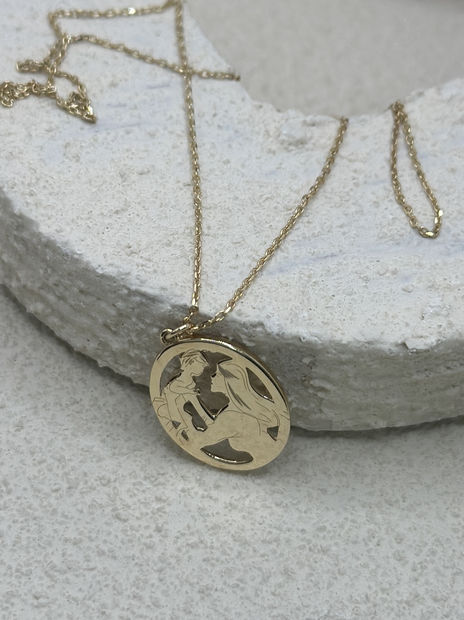 Mutter & Kind Oval- Kette mit Anhänger - 585er Gold - Juwelier Di-EL – Bild 2