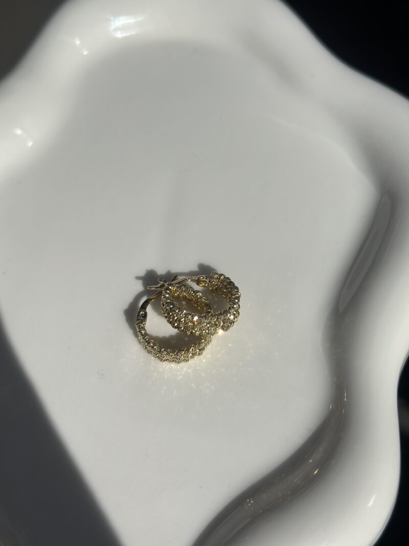 Dorika Creole Dreireihig-Ohrring - 585er Gold - Juwelier Di-EL – Bild 3