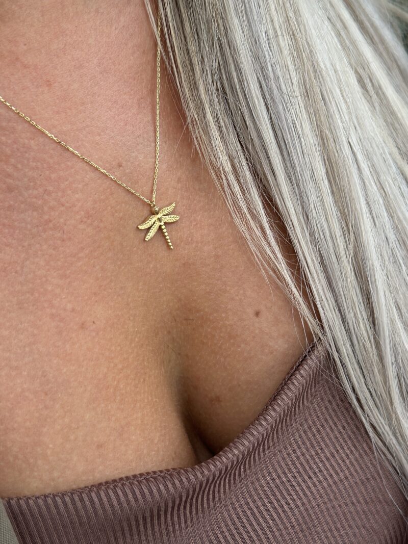 Libelle - Kette mit Anhänger - 585er Gold - Juwelier Di-EL