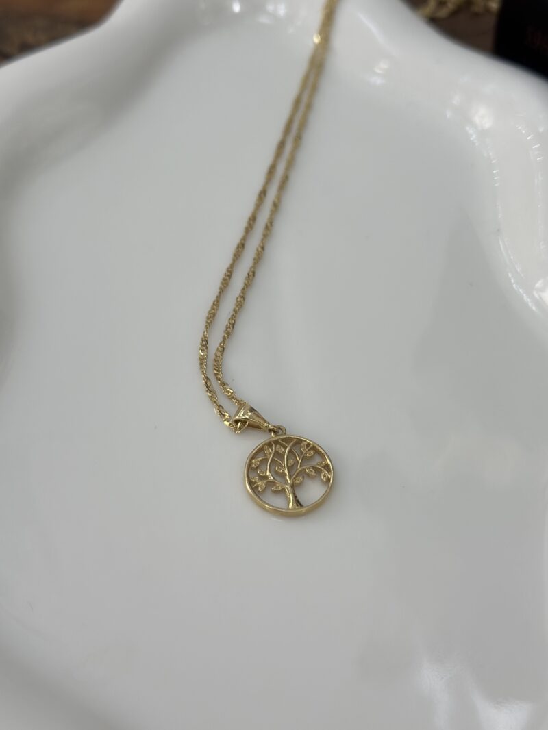 Lebensbaum dezent - Kette mit Anhänger - 585er Gold - Juwelier Di-EL – Bild 2