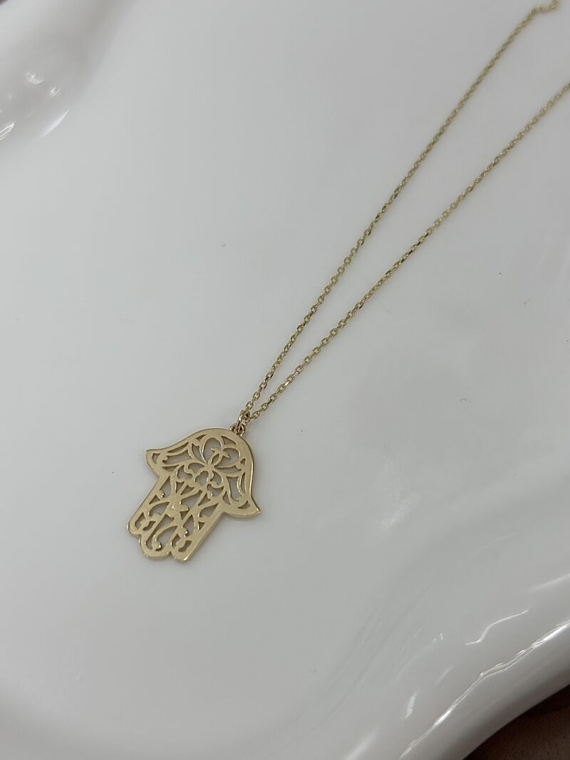 Fatimas Hand Orientalisch- Kette mit Anhänger - 585er Gold - Juwelier Di-EL – Bild 4