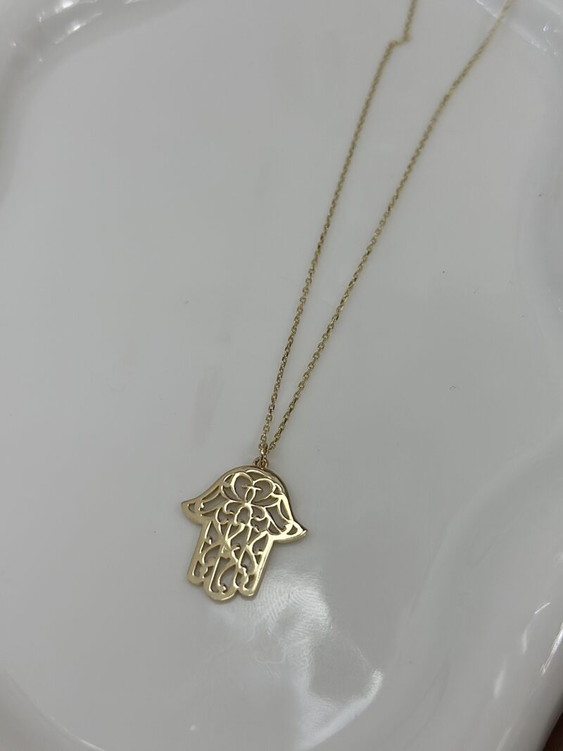 Fatimas Hand Orientalisch- Kette mit Anhänger - 585er Gold - Juwelier Di-EL – Bild 3