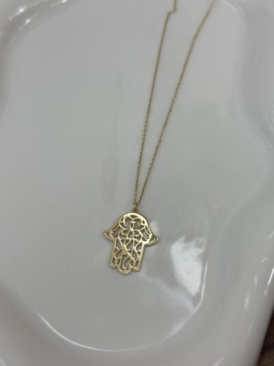 Fatimas Hand Orientalisch- Kette mit Anhänger - 585er Gold - Juwelier Di-EL
