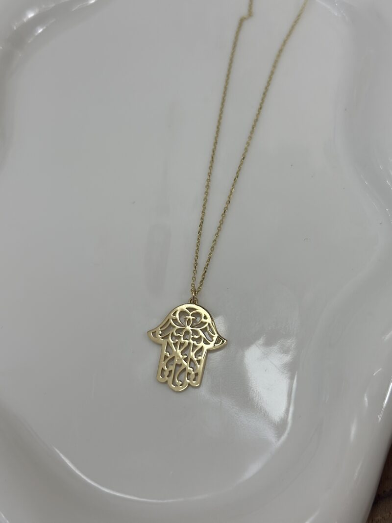 Fatimas Hand Orientalisch- Kette mit Anhänger - 585er Gold - Juwelier Di-EL
