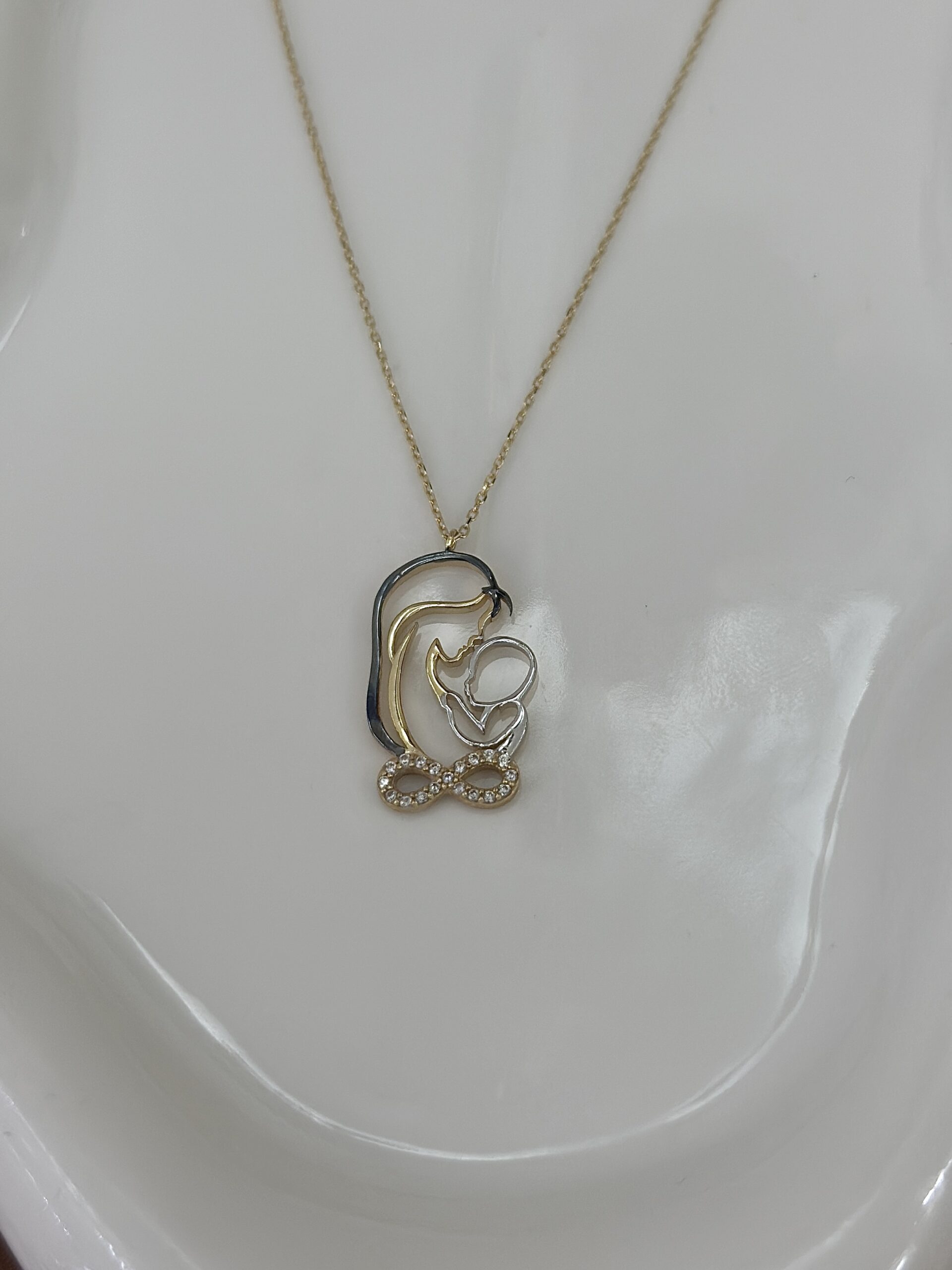 Mutter & Kind Infinity- Kette mit Anhänger - 585er Gold - Juwelier Di-EL – Bild 2