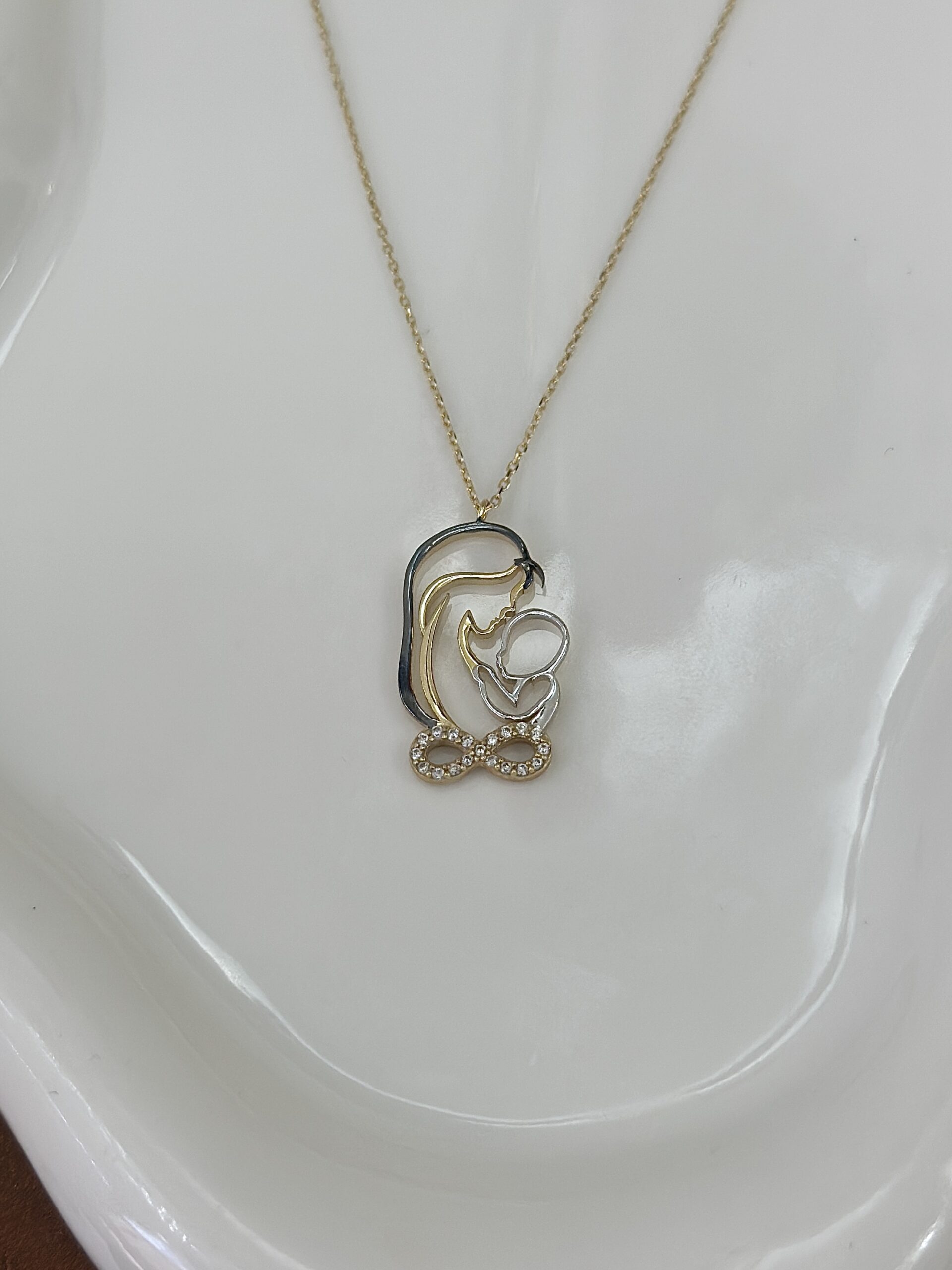 Mutter & Kind Infinity- Kette mit Anhänger - 585er Gold - Juwelier Di-EL