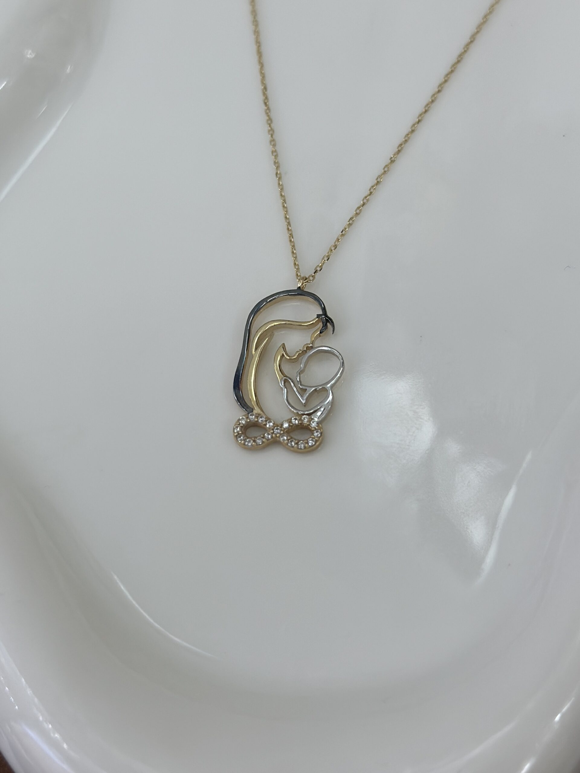 Mutter & Kind Infinity- Kette mit Anhänger - 585er Gold - Juwelier Di-EL – Bild 3