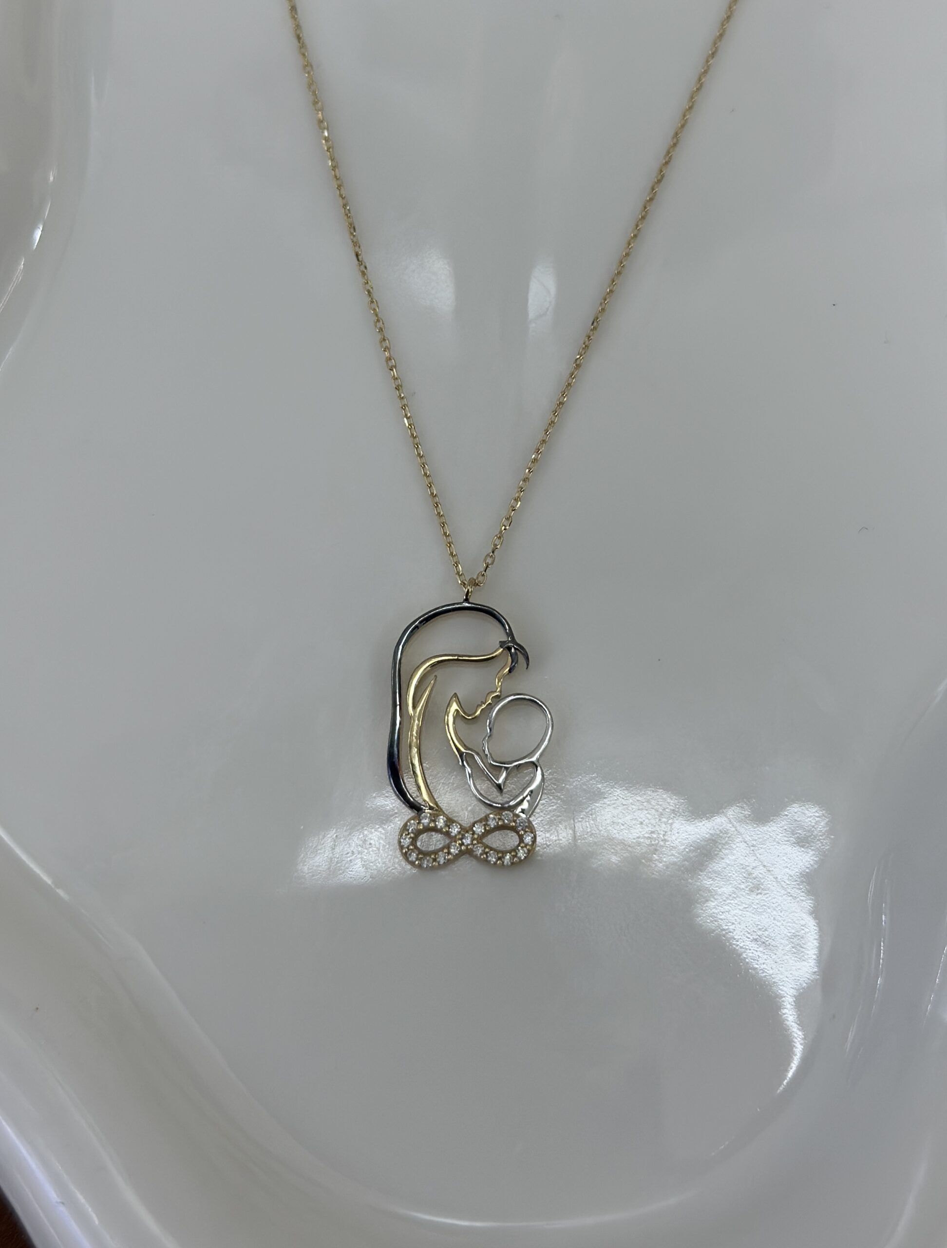 Mutter & Kind Infinity- Kette mit Anhänger - 585er Gold - Juwelier Di-EL – Bild 4