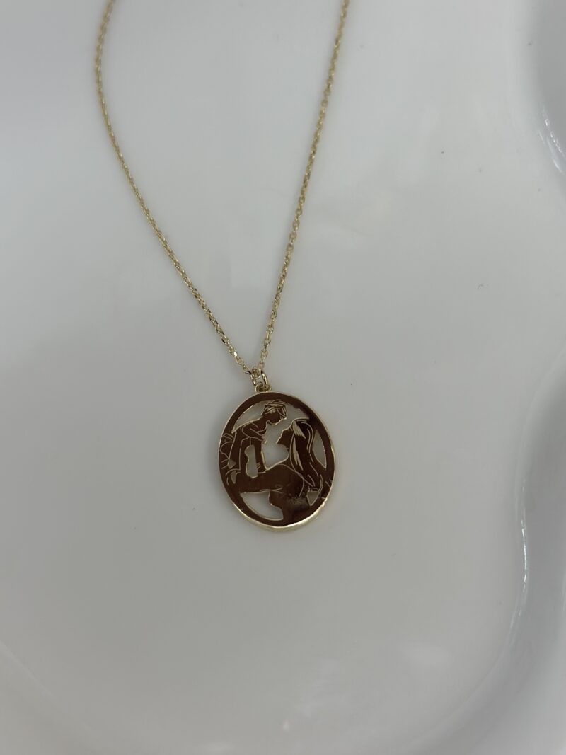 Mutter & Kind Oval- Kette mit Anhänger - 585er Gold - Juwelier Di-EL – Bild 4