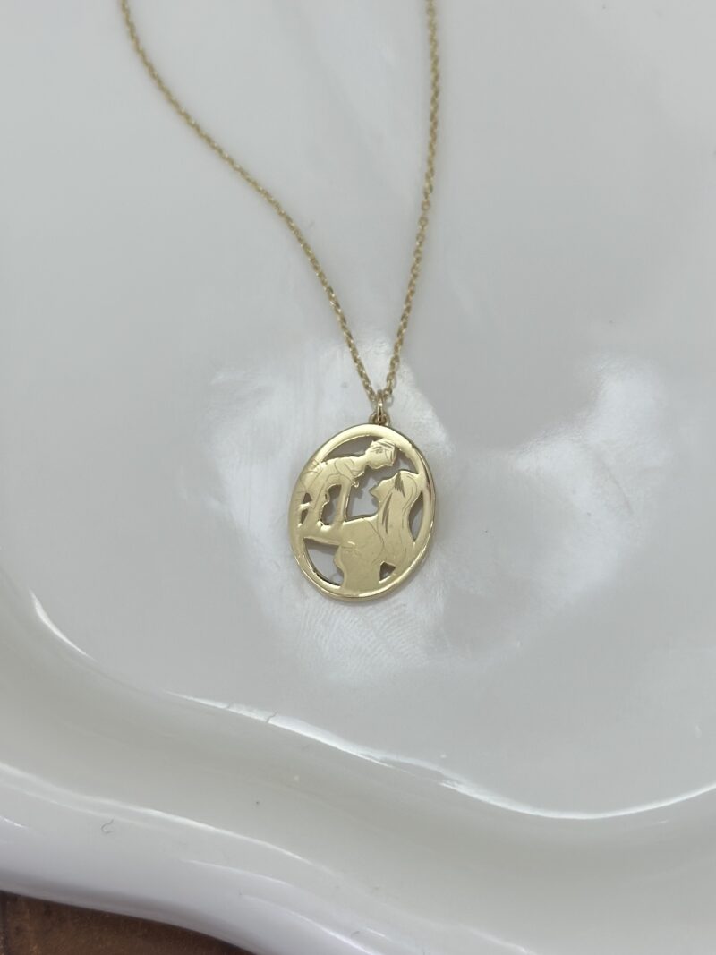 Mutter & Kind Oval- Kette mit Anhänger - 585er Gold - Juwelier Di-EL