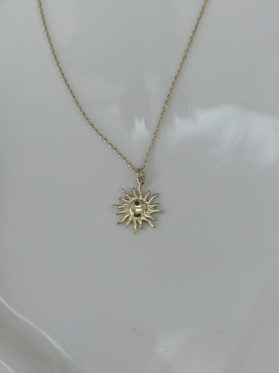 Sonnenanhänger- Kette mit Anhänger - 585er Gold - Juwelier Di-EL