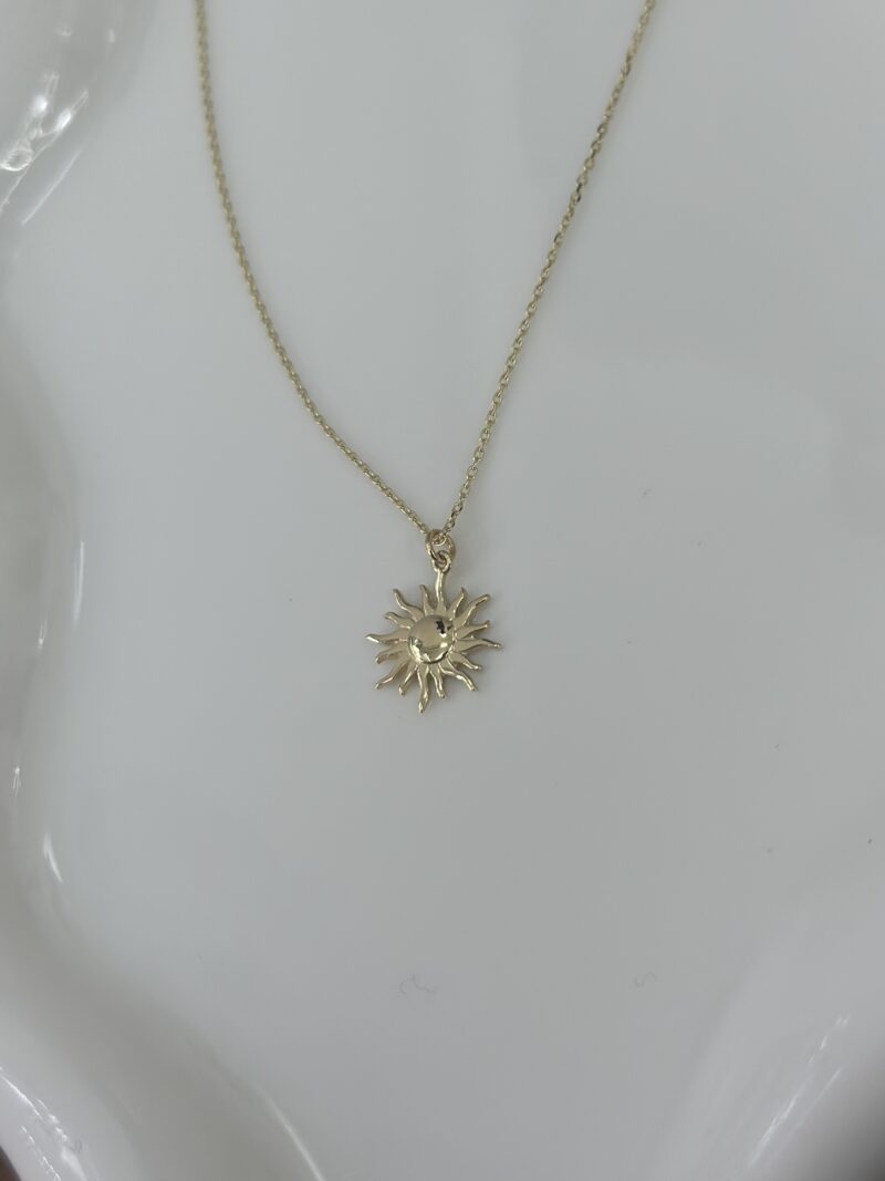 Sonnenanhänger- Kette mit Anhänger - 585er Gold - Juwelier Di-EL – Bild 3