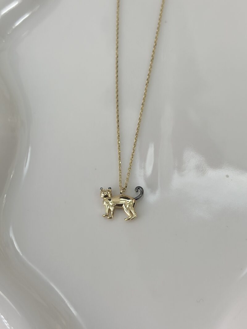 Mieze Katze- Kette mit Anhänger - 585er Gold - Juwelier Di-EL – Bild 2