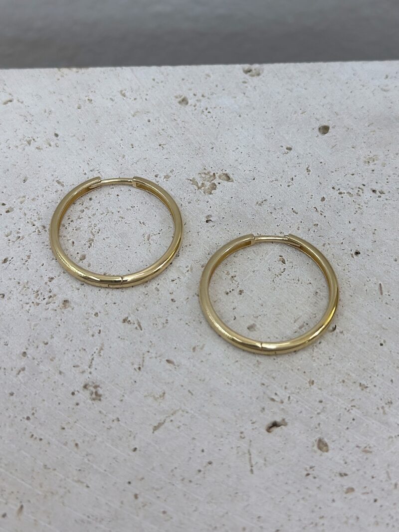 Klassische Creolen -Ohrring - 585er Gold - Juwelier Di-EL