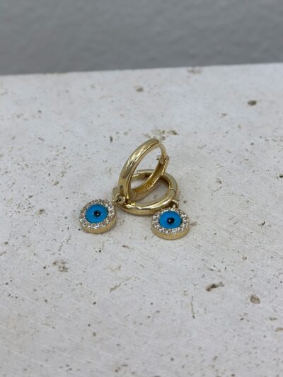 Nazar Creolen Anhänger -Ohrring - 585er Gold - Juwelier Di-EL