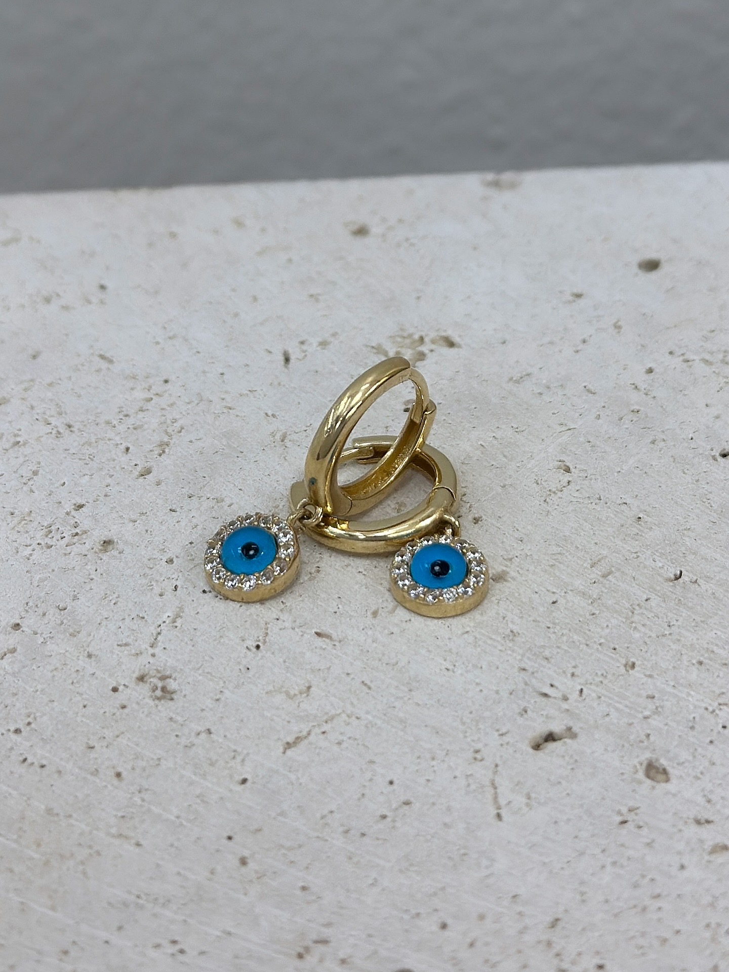 Nazar Creolen Anhänger -Ohrring - 585er Gold - Juwelier Di-EL