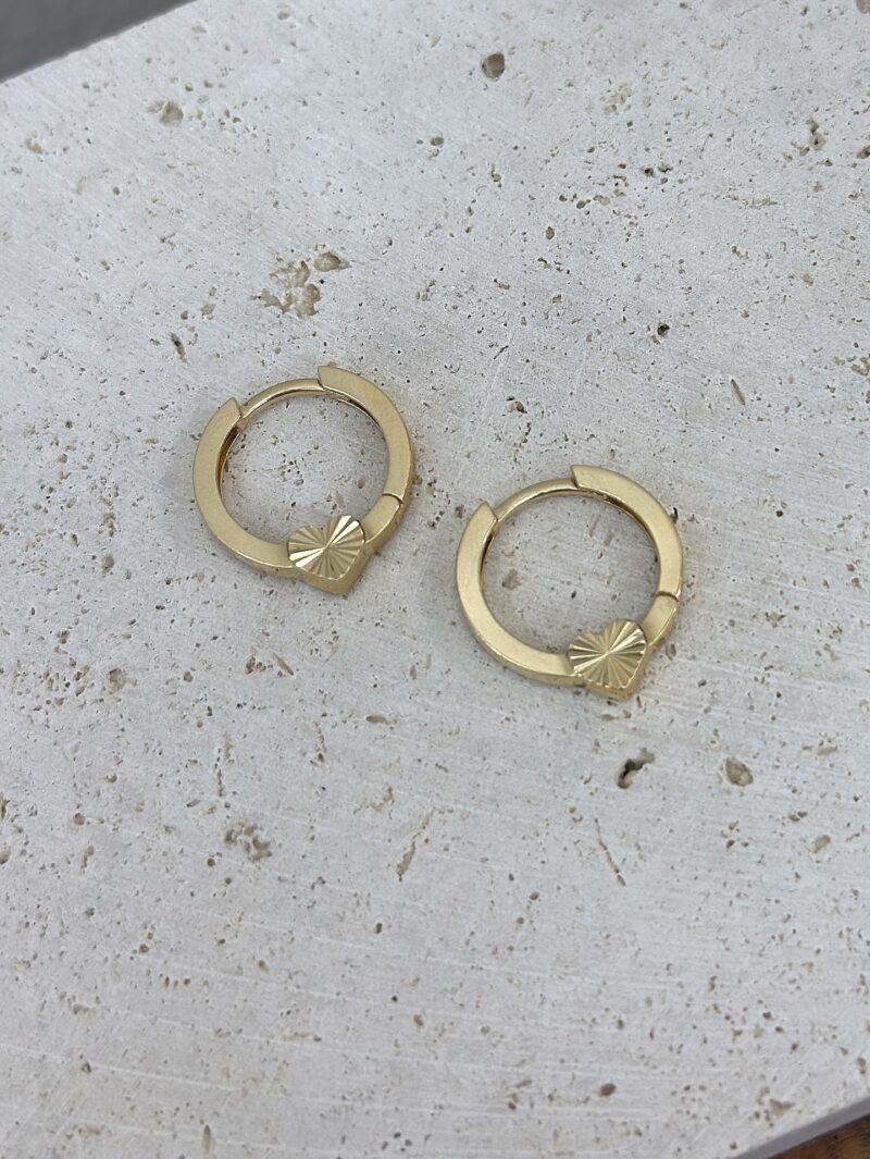 Herz Creole Dorika -Ohrring - 585er Gold - Juwelier Di-EL – Bild 3