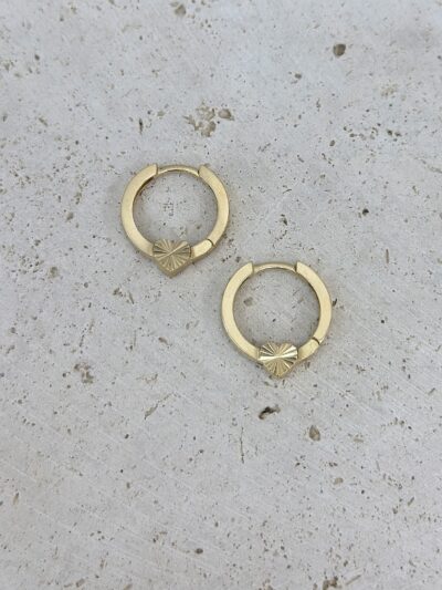 Herz Creole Dorika -Ohrring - 585er Gold - Juwelier Di-EL