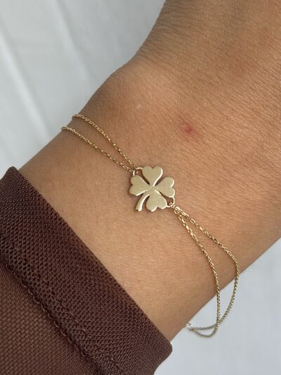 Vierblättriges Kleeblatt -Armband - 585er Gold - Juwelier Di-EL
