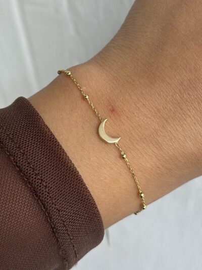 Halbmond Goldkugel -Armband - 585er Gold - Juwelier Di-EL