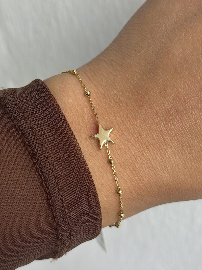 Stern Goldkugel -Armband - 585er Gold - Juwelier Di-EL