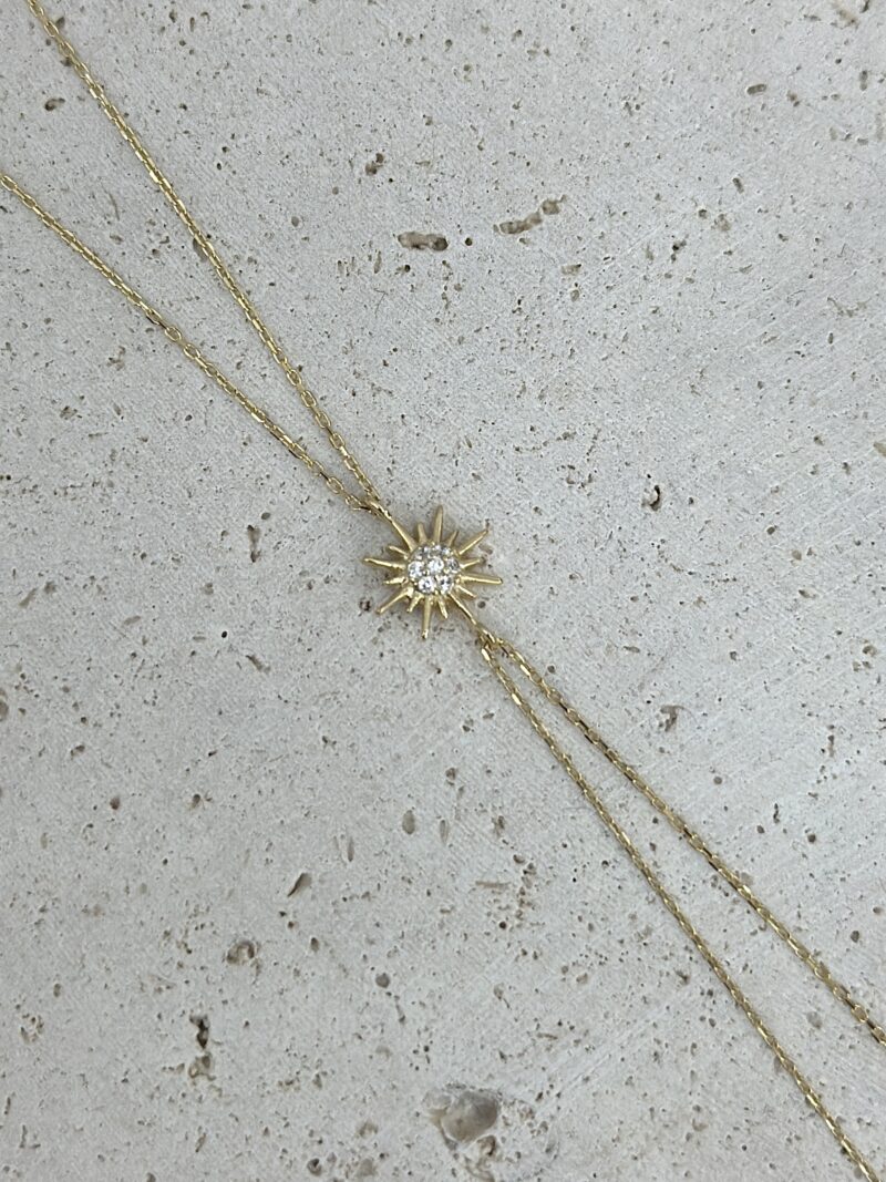 Sonne Filigran Zirkonia -Armband - 585er Gold - Juwelier Di-EL – Bild 2