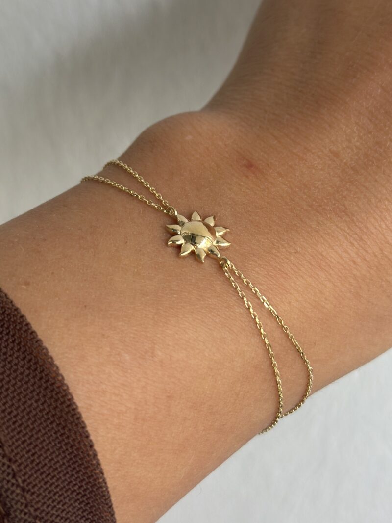 Sonne Poliert -Armband - 585er Gold - Juwelier Di-EL – Bild 3