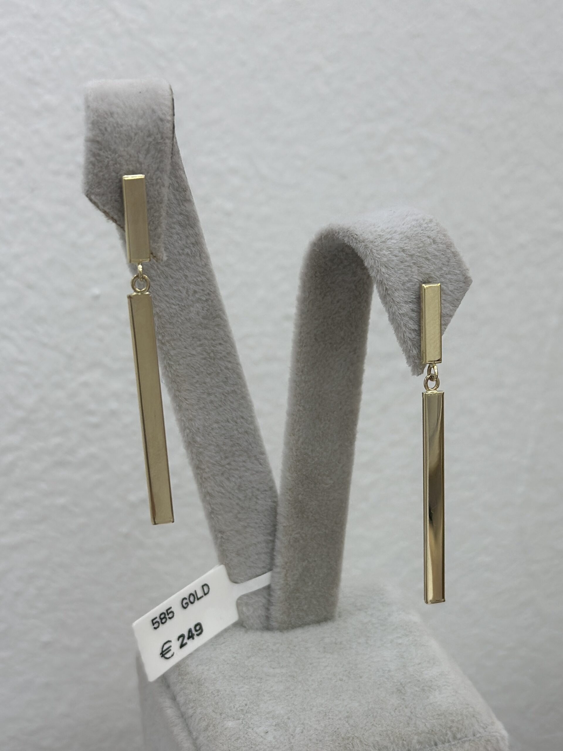 Stäbchen Hänger Stecker -Ohrring - 585er Gold - Juwelier Di-EL – Bild 3