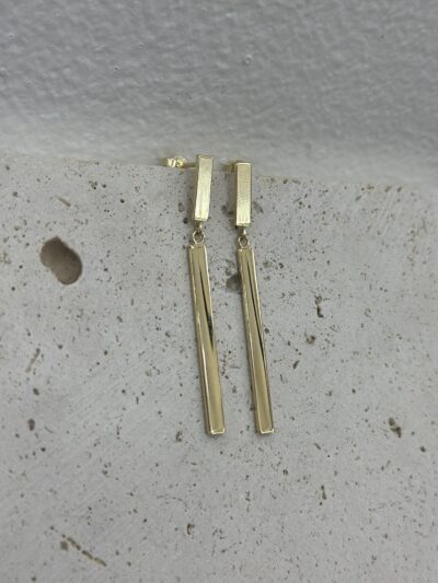 Stäbchen Hänger Stecker -Ohrring - 585er Gold - Juwelier Di-EL