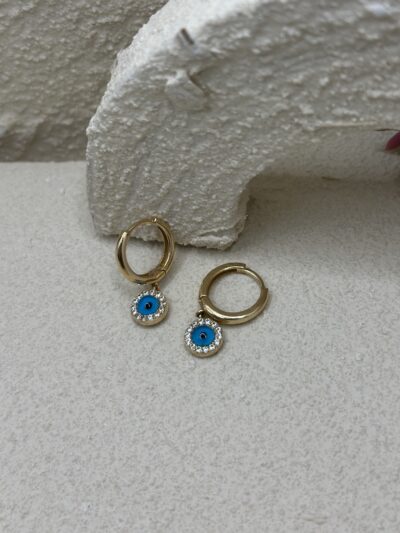 Nazar Creolen Anhänger -Ohrring - 585er Gold - Juwelier Di-EL