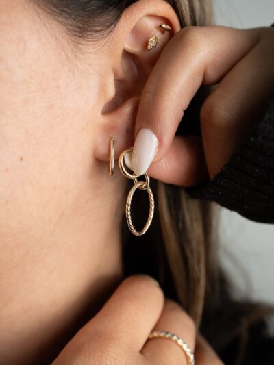 4 IN 1 Creole -Ohrring - 585er Gold - Juwelier Di-EL