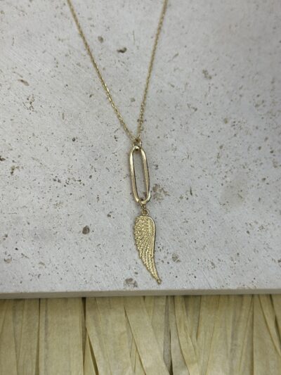 Engelsflügel Anhänger - Kette mit Anhänger - 585er Gold - Juwelier Di-EL