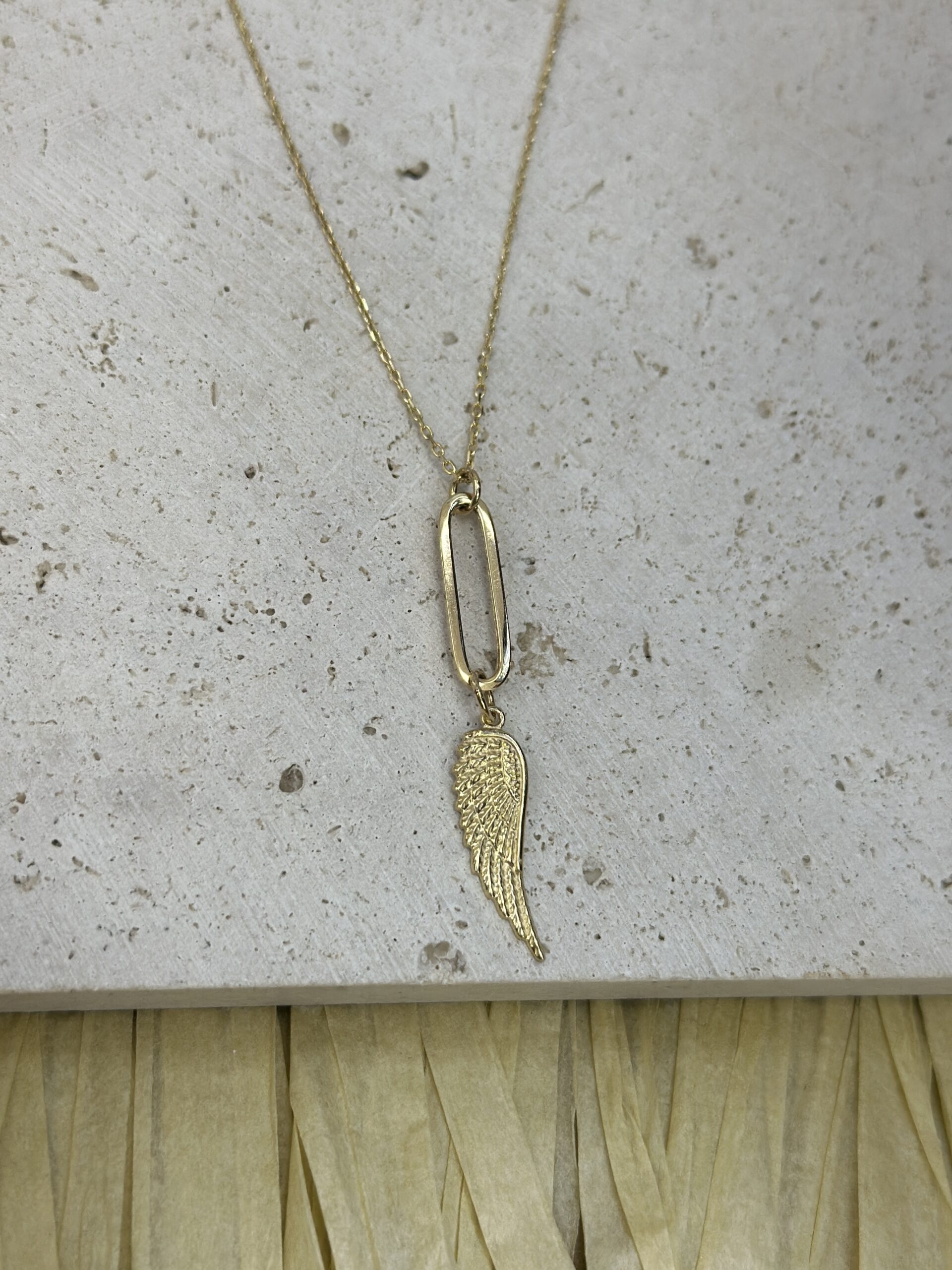 Engelsflügel Anhänger - Kette mit Anhänger - 585er Gold - Juwelier Di-EL