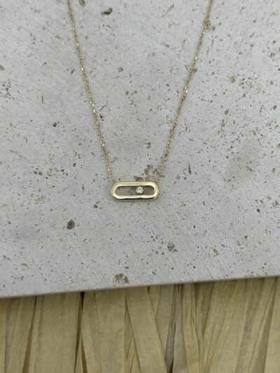 Floating Stone - Kette mit Anhänger - 585er Gold - Juwelier Di-EL