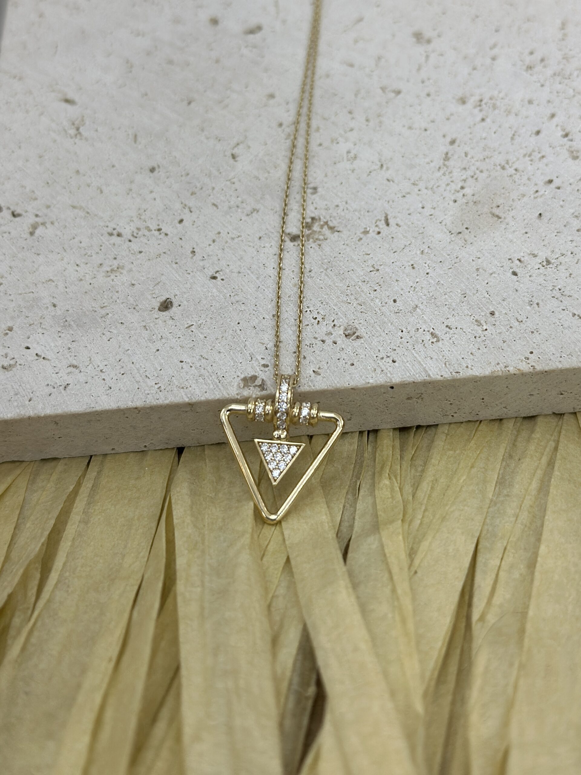 Dreieck Anhänger - Kette mit Anhänger - 585er Gold - Juwelier Di-EL – Bild 3