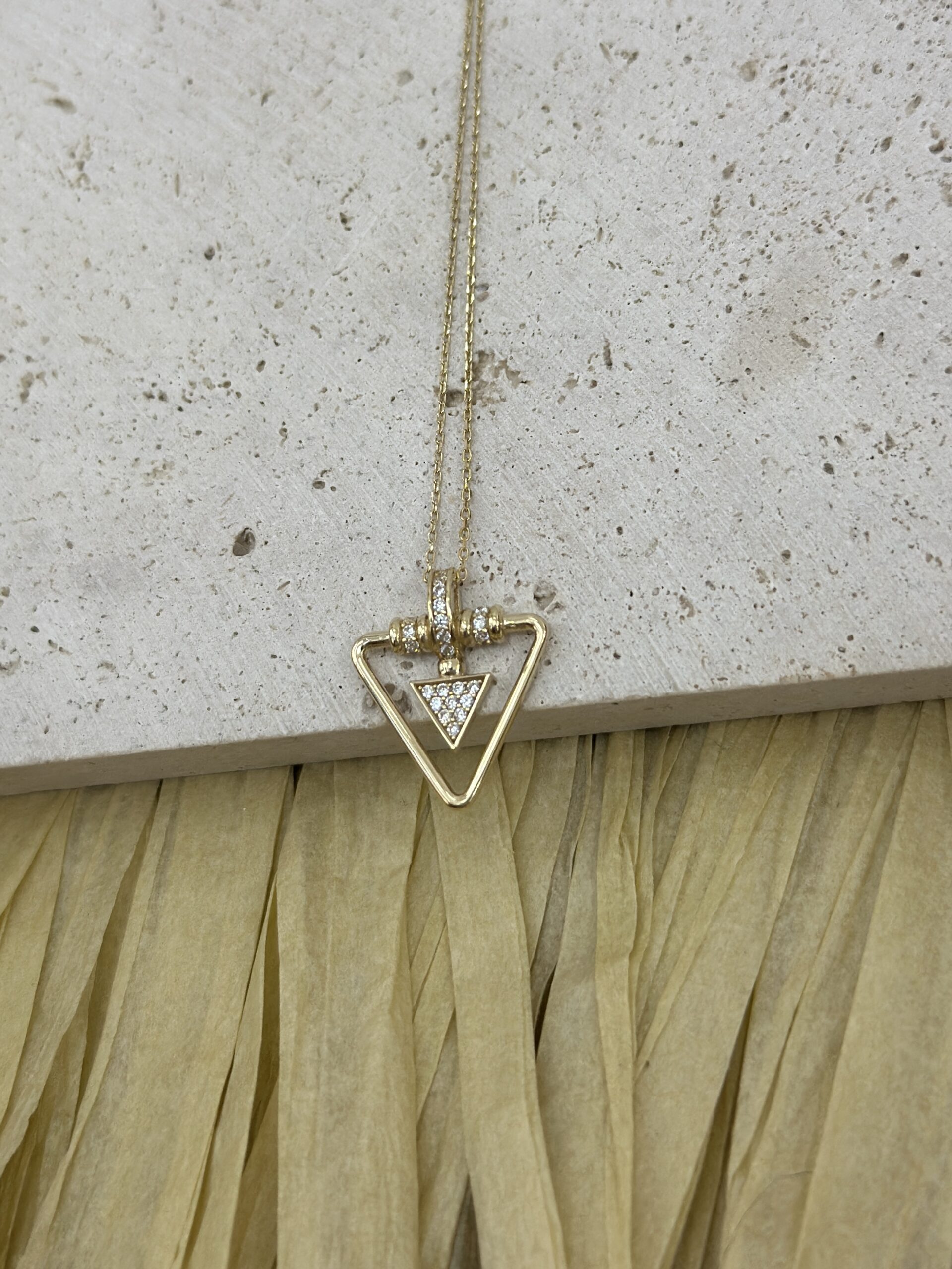 Dreieck Anhänger - Kette mit Anhänger - 585er Gold - Juwelier Di-EL – Bild 2