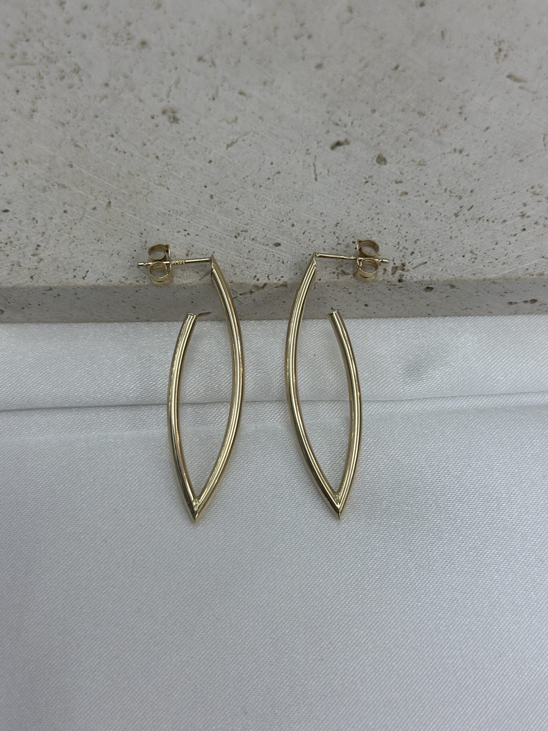 Leafline Stecker -Ohrring - 585er Gold - Juwelier Di-EL – Bild 2