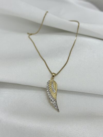 Engelsflügel Bicolor - Kette mit Anhänger - 585er Gold - Juwelier Di-EL