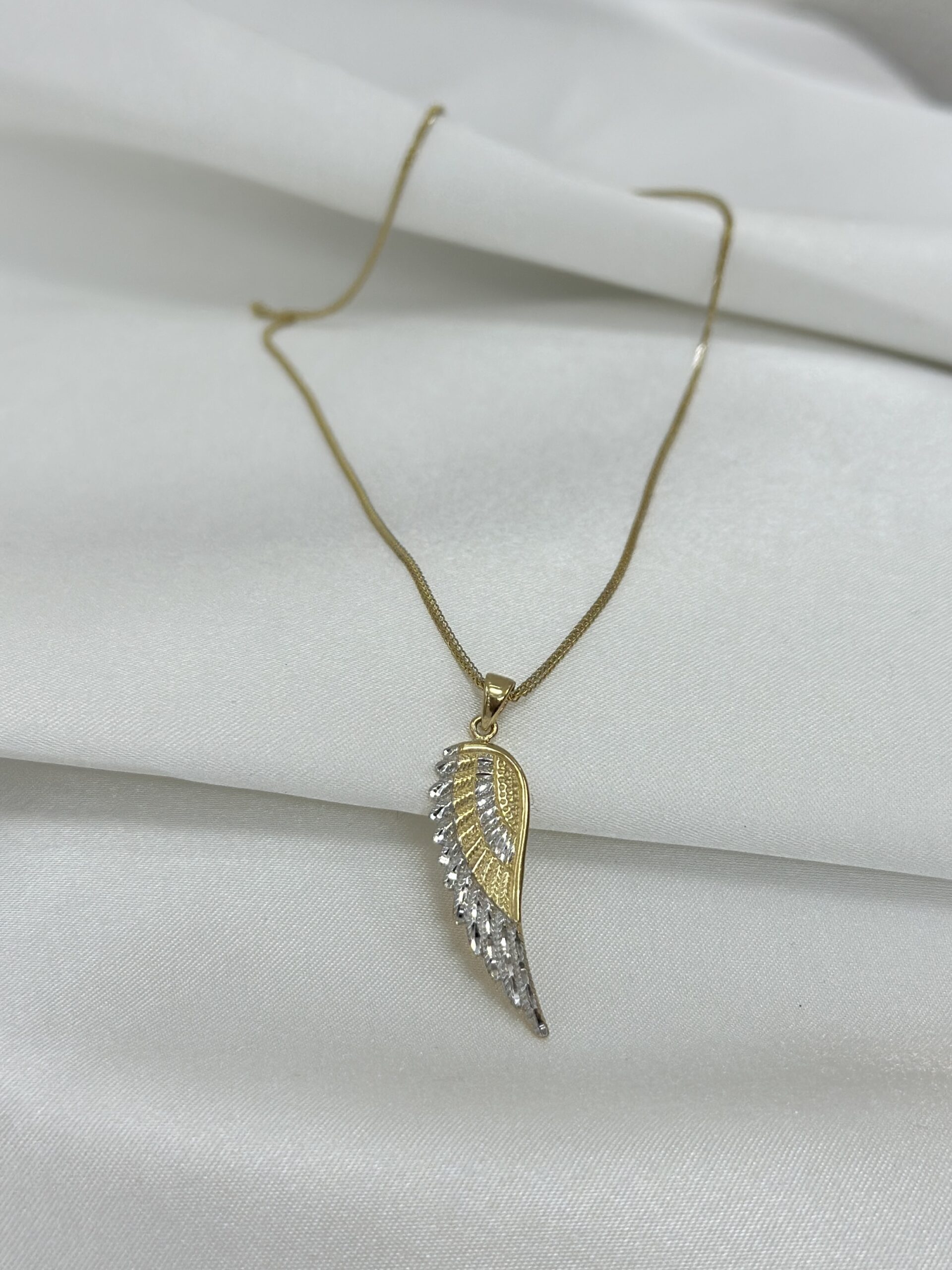 Engelsflügel Bicolor - Kette mit Anhänger - 585er Gold - Juwelier Di-EL