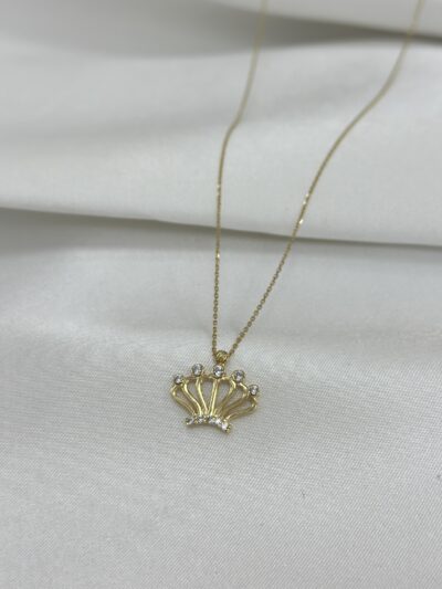 Krone Royal - Kette mit Anhänger - 585er Gold - Juwelier Di-EL